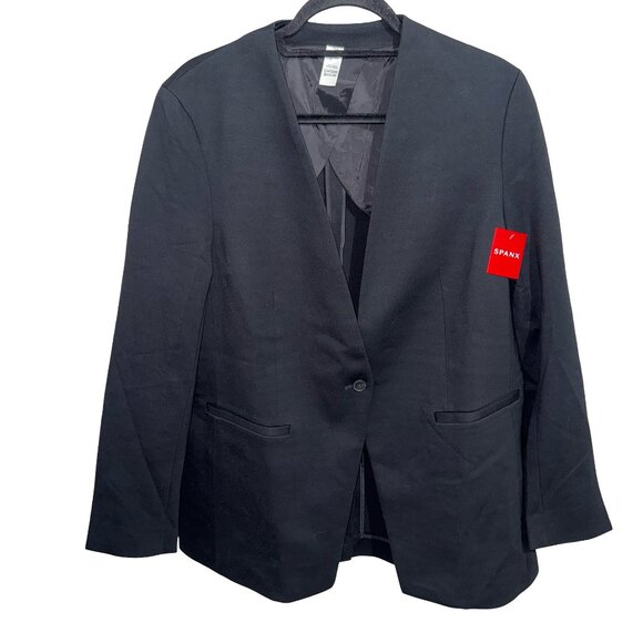 Spanx Perfect Collarless Blazer Classic Black Sz Lg NWT. - Picture 4 of 14